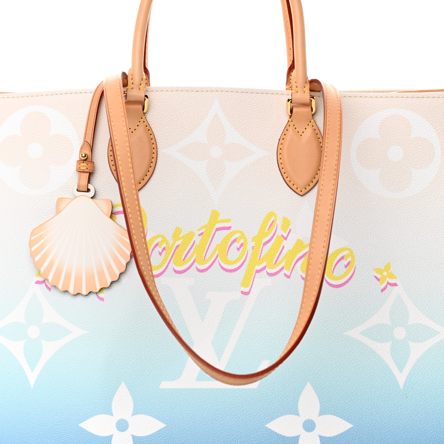 Louis Vuitton Monogram Giant Raffia Portofino By The Pool Onthego GM Blue 7 of 15