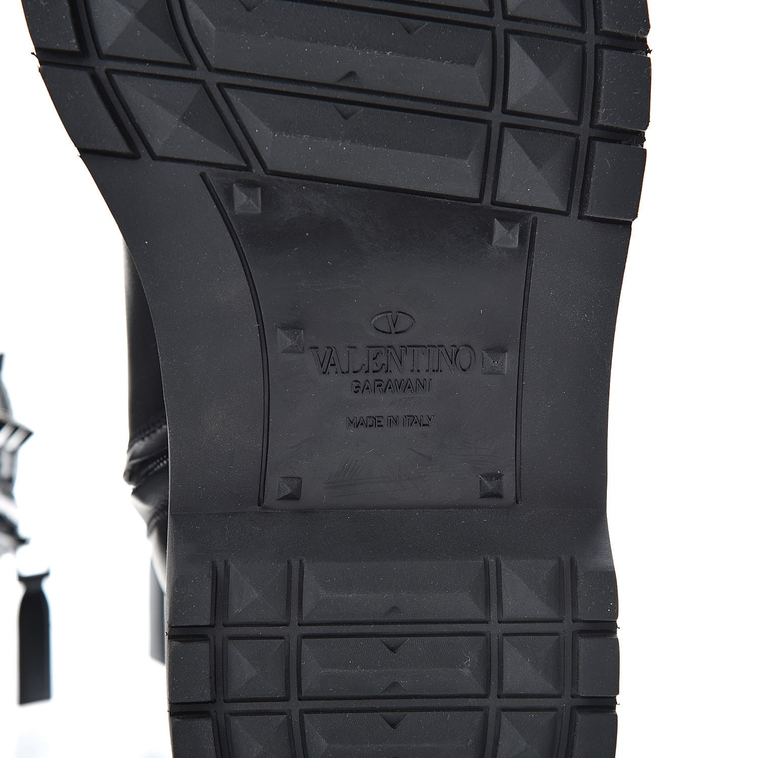 Valentino Garavani Calfskin Rockstud 20mm Combat Boots 38 Black 6 of 7