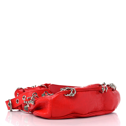 Balenciaga Agneau Arena Pierced Le Cagole Shoulder Bag XS Tomato Red 5 of 10
