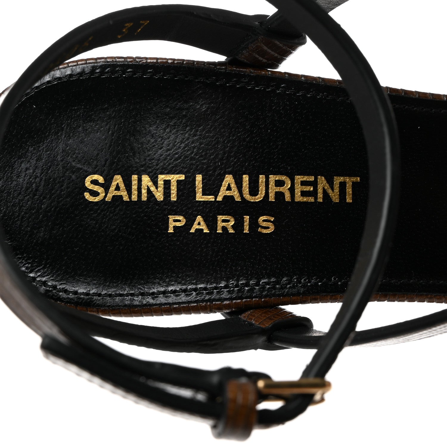 Saint Laurent Calfskin Cassandra 60 Sandals 37 Macadamia Brown 6 of 9