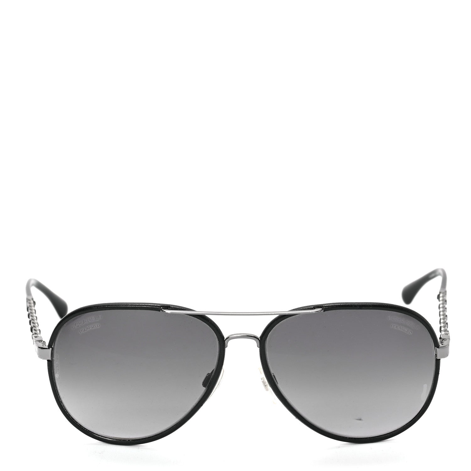 Chanel Metal Polarized Pilot Winter Sunglasses 4219-Q Black 2 of 7