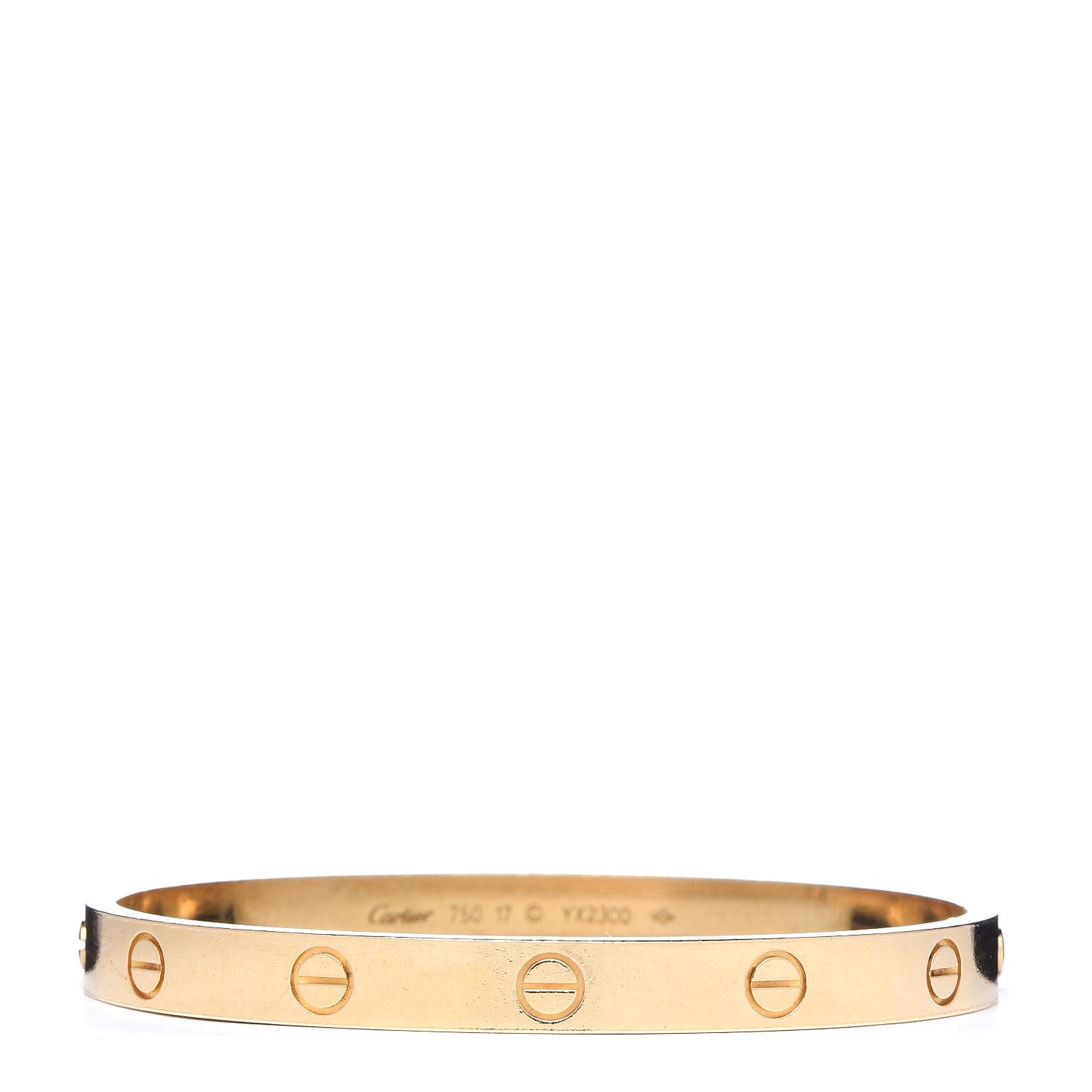18K Yellow Gold LOVE Bracelet 17