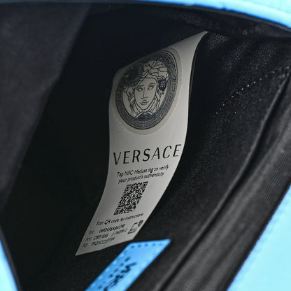 Versace Nappa Quilted Medusa Chain Crossbody Blue 6 of 12