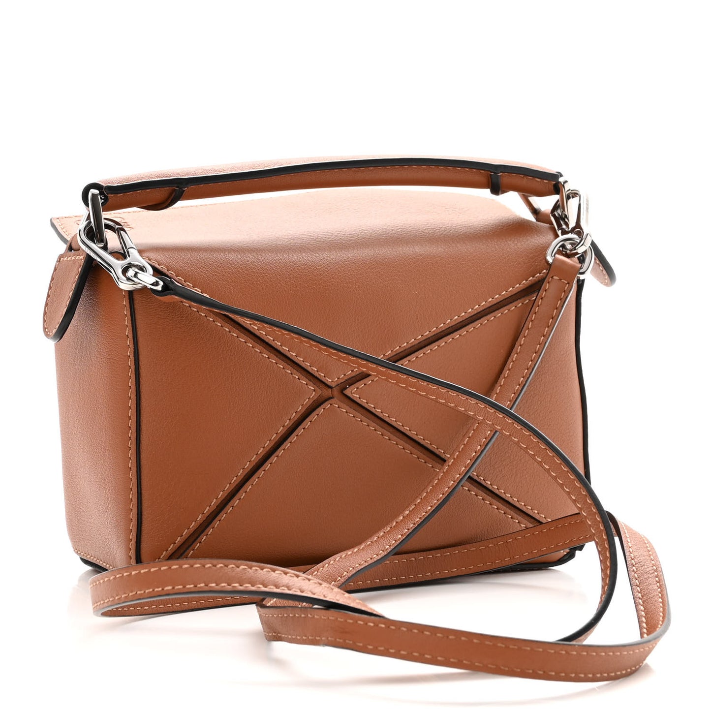 Calfskin Mini Puzzle Bag Tan