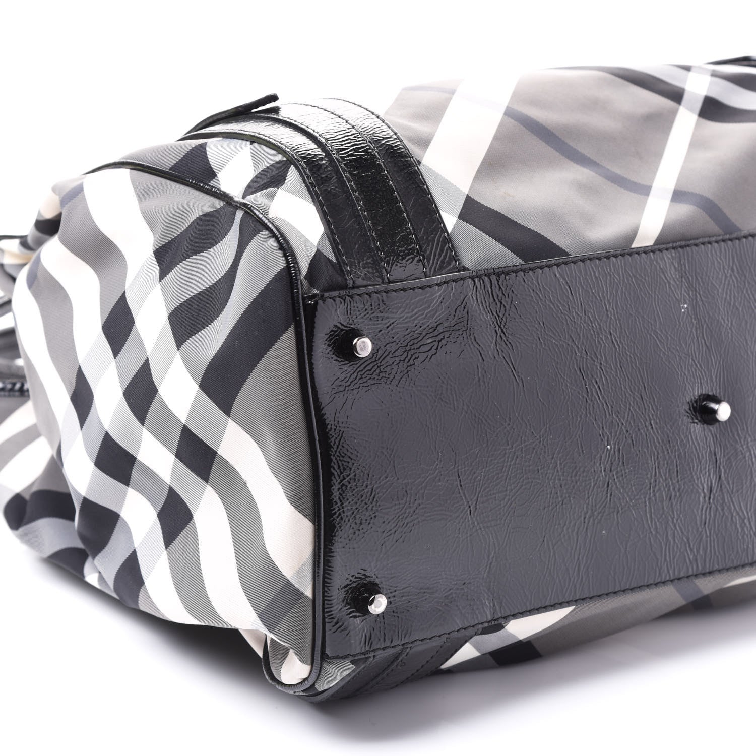 Burberry Nylon Beat Check Victoria Tote Black 5 of 9