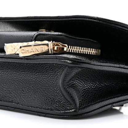 Chanel Caviar Quilted Business Affinity Clutch With Chain Black 10 of 12
