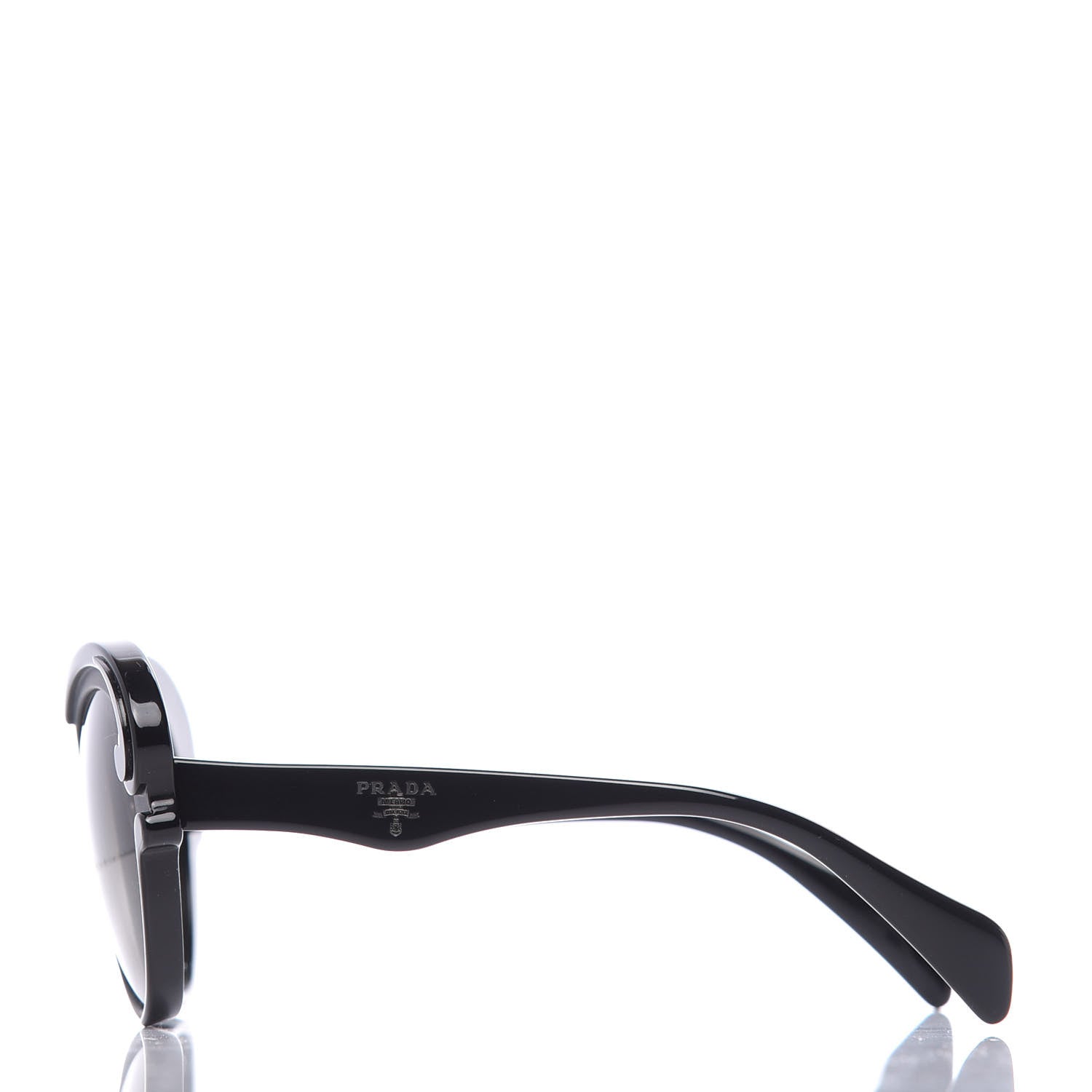 Prada Baroque Cat Eye Sunglasses SPR 28N Black 3 of 8