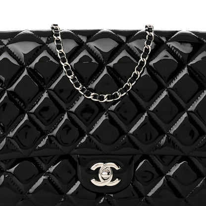 Chanel Patent Quilted Clutch with Chain Flap Black 8 of 10