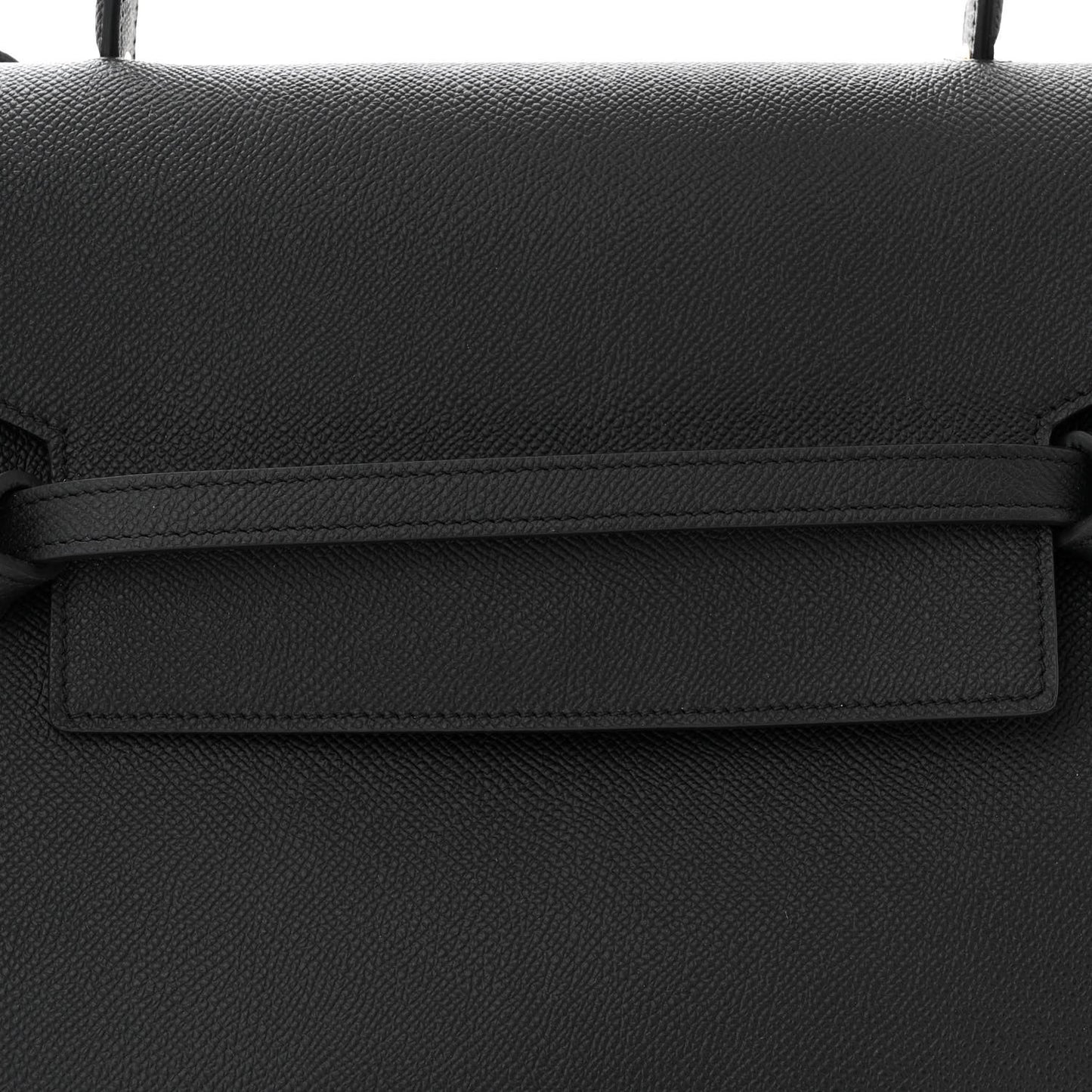Grained Calfskin Mini Belt Bag Black