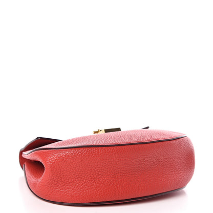 Chloe Grained Lambskin Drew Shoulder Bag Plaid Red 4 of 10