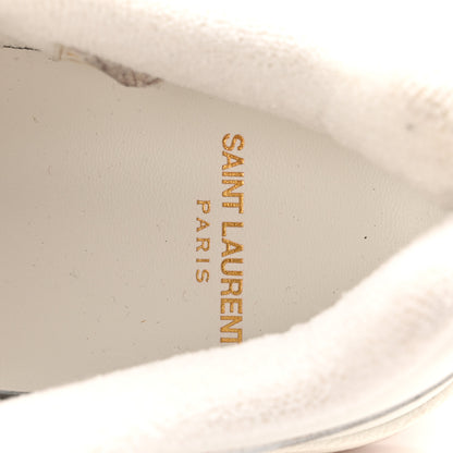Saint Laurent Calfskin Perforated Womens Sneakers 38.5 White 8 of 9