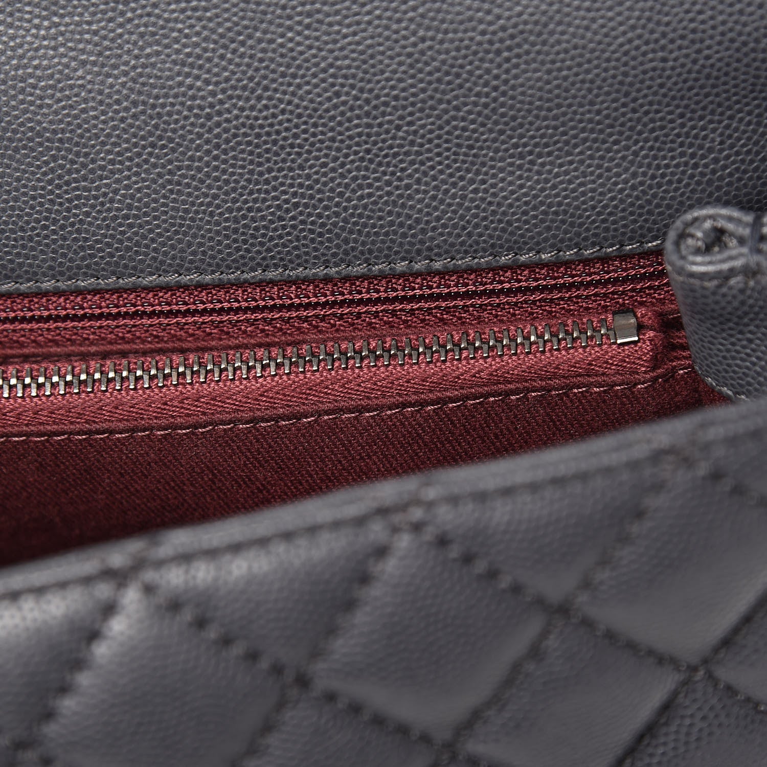 Chanel Caviar Quilted Small Coco Handle Flap Gray 14 of 18