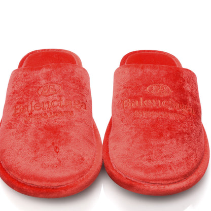 Balenciaga Velvet Slip-On Mule Slippers 41 Red 8 of 8