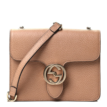 Gucci Dollar Calfskin Small Interlocking G Shoulder Bag Camelia 1 of 5