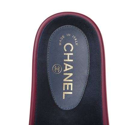 Chanel Satin Chain Flat Sandals 38 Dark Fuchsia 6 of 10