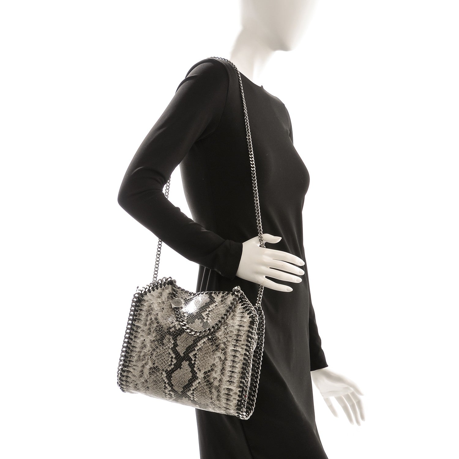 Stella McCartney Eco Python Mini Falabella Tote Grey 2 of 6