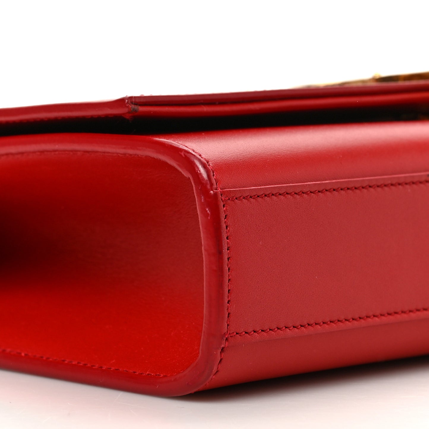 Smooth Calfskin Medium Classic Monogram Kate Tassel Satchel Lipstick Red