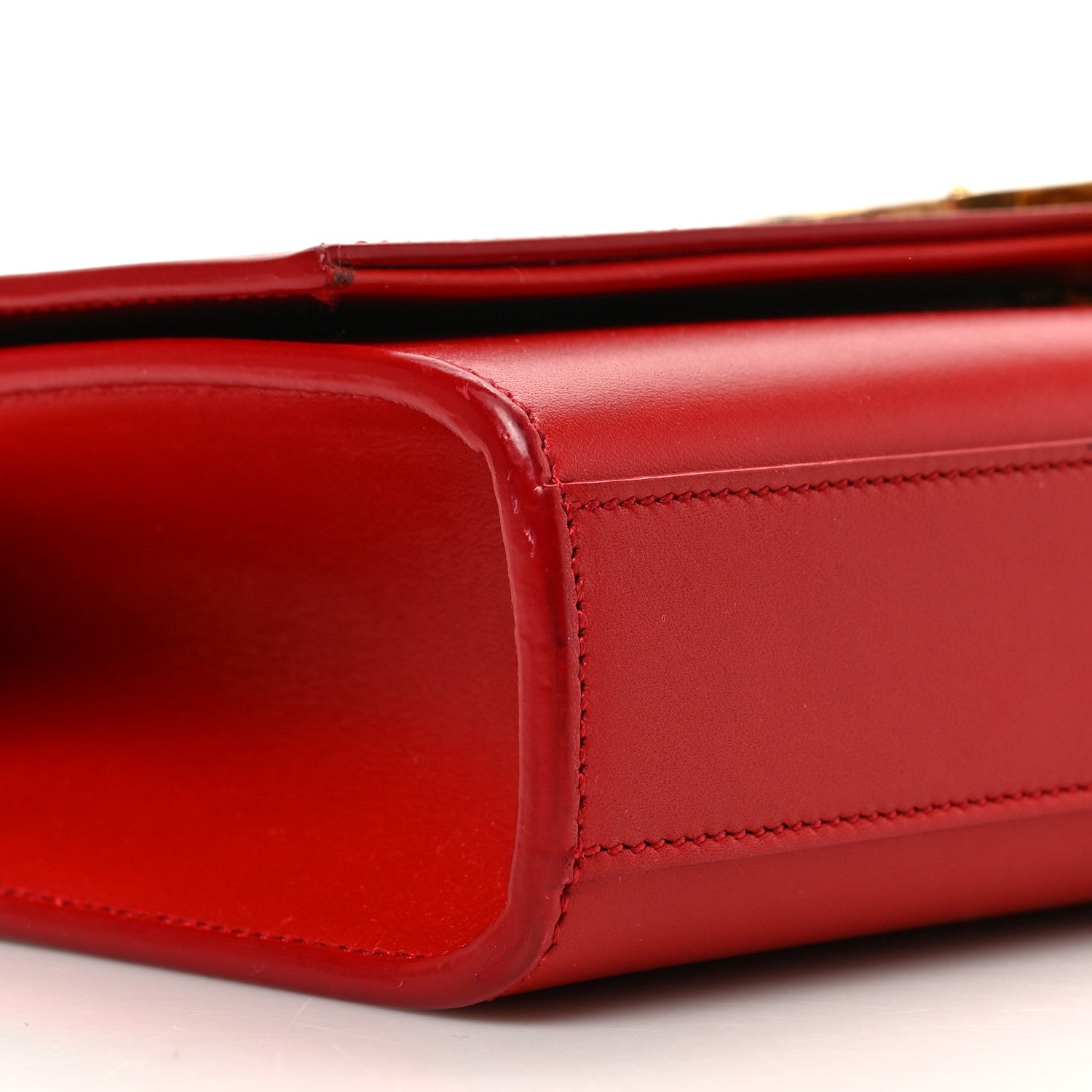 Saint Laurent Smooth Calfskin Medium Classic Monogram Kate Tassel Satchel Lipstick Red 7 of 10