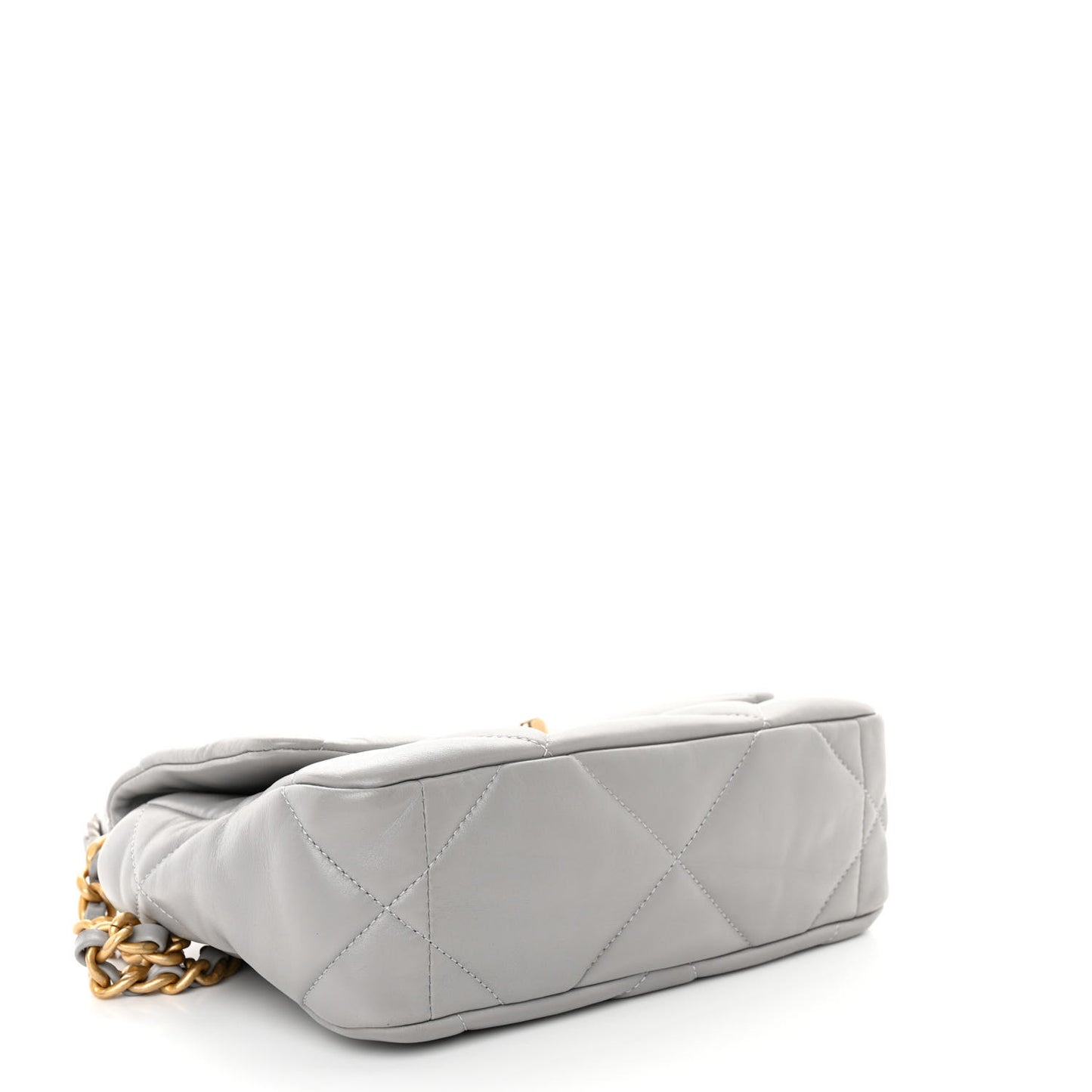 Lambskin Quilted Medium Chanel 19 Flap Grey