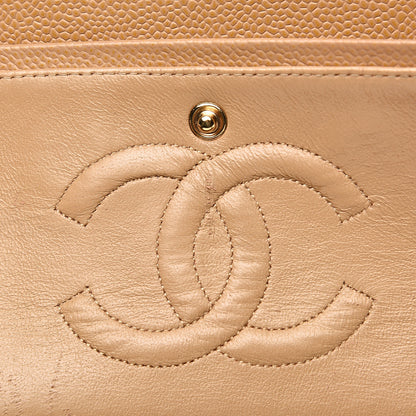 Chanel Caviar Quilted Medium Double Flap Beige 7 of 25