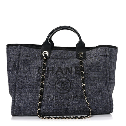 Chanel Lurex Boucle Medium Deauville Tote Black 1 of 9