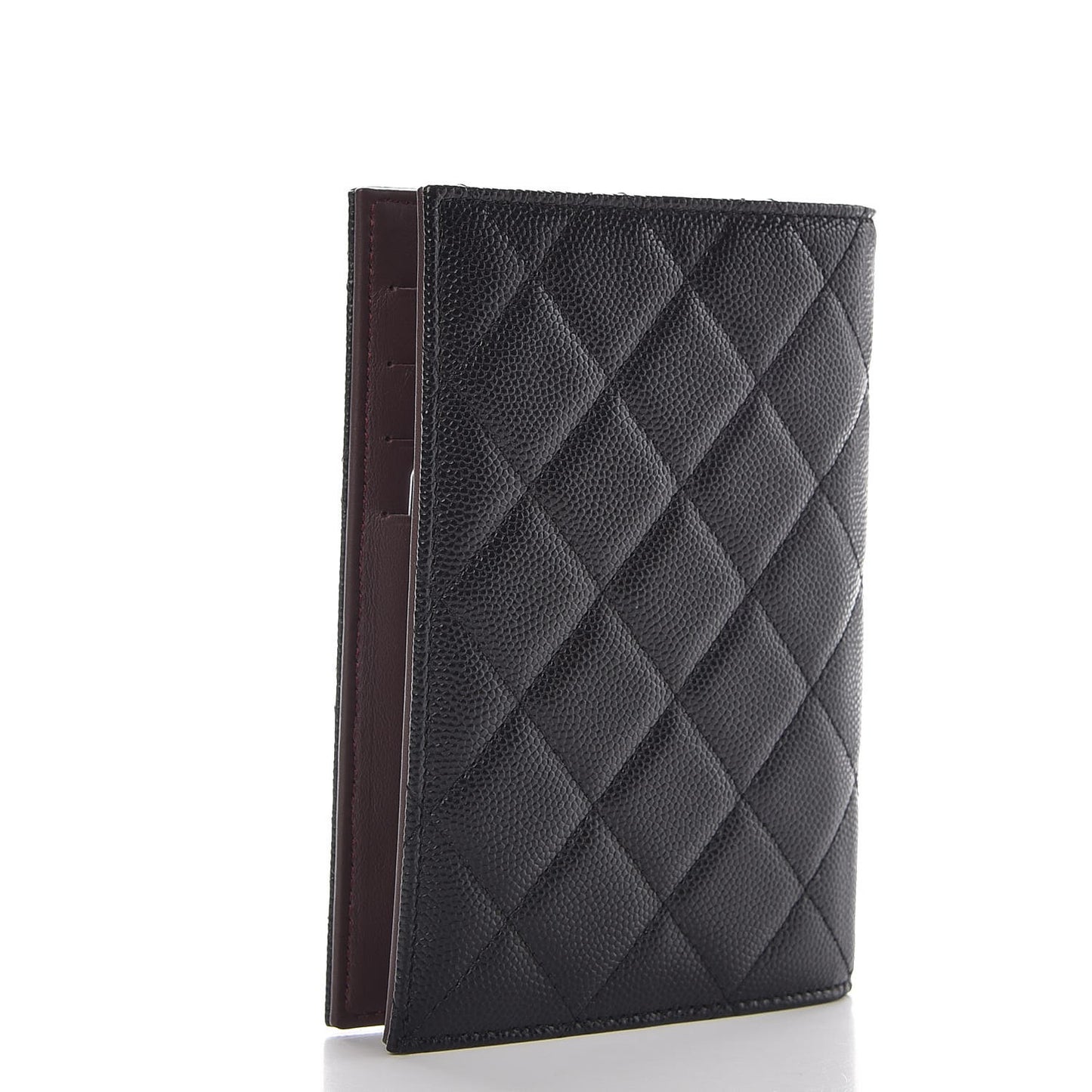 Caviar Quilted Passport Holder Black
