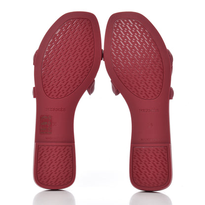 Hermes Rubber Aloha Sandals 36 Rose Baie 5 of 9