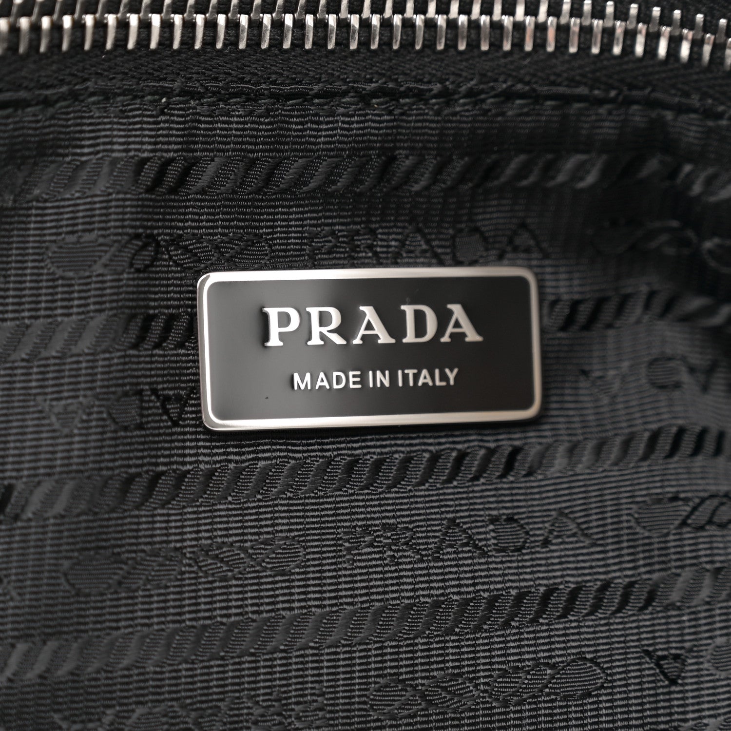 Prada Terry Cloth Tote Bag White Black 6 of 10