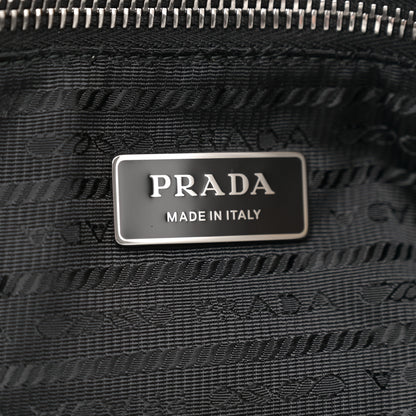 Prada Terry Cloth Tote Bag White Black 6 of 10