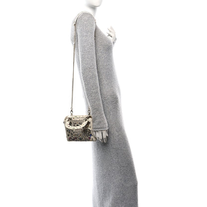 Christian Dior Calfskin Beaded Embroidered Paris 1947 Mini Lady Dior Latte Multicolor 2 of 9