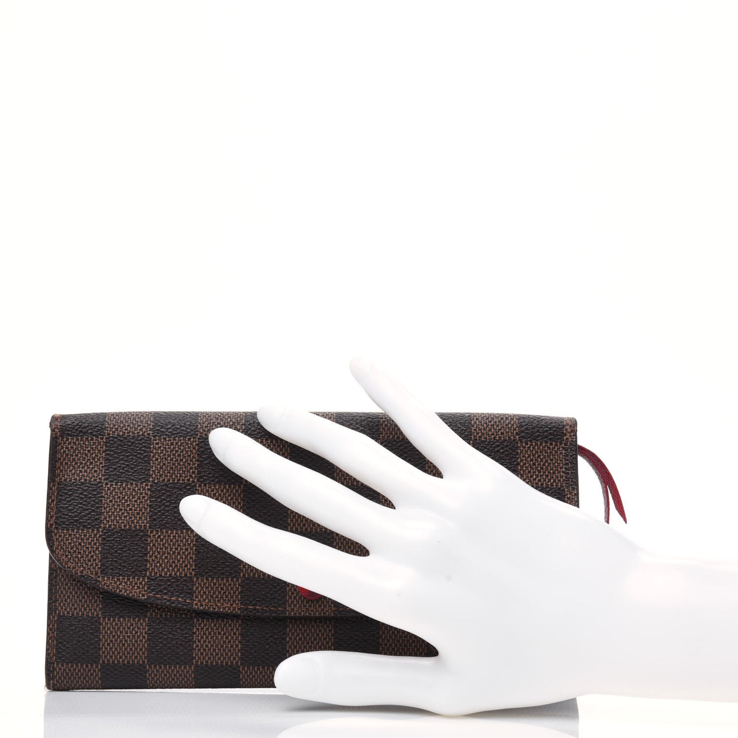 Damier Ebene Emilie Wallet Red
