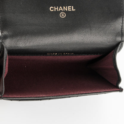 Chanel Aged Calfskin Quilted Reissue Flap Card Holder Black 5 of 7