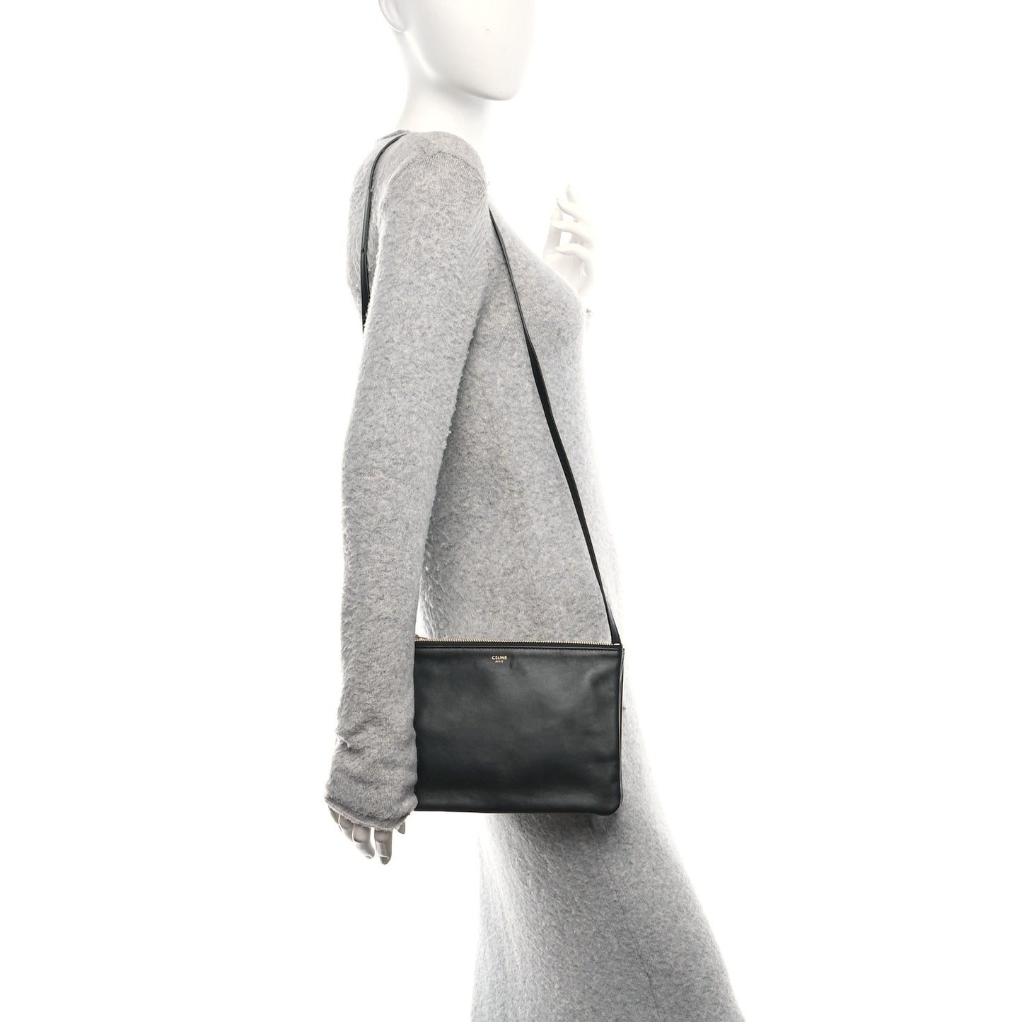Lambskin Small Trio Crossbody Bag Black