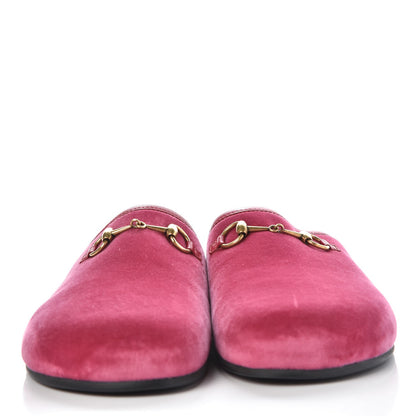 Gucci Softy Velvet Malaga Kid Womens Horsebit River Slippers 38 Light Raspberry Rose 2 of 8