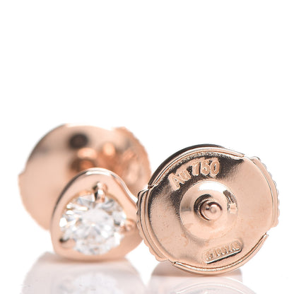 Cartier 18K Pink Gold Diamond D'Amour Heart Earring 4 of 4