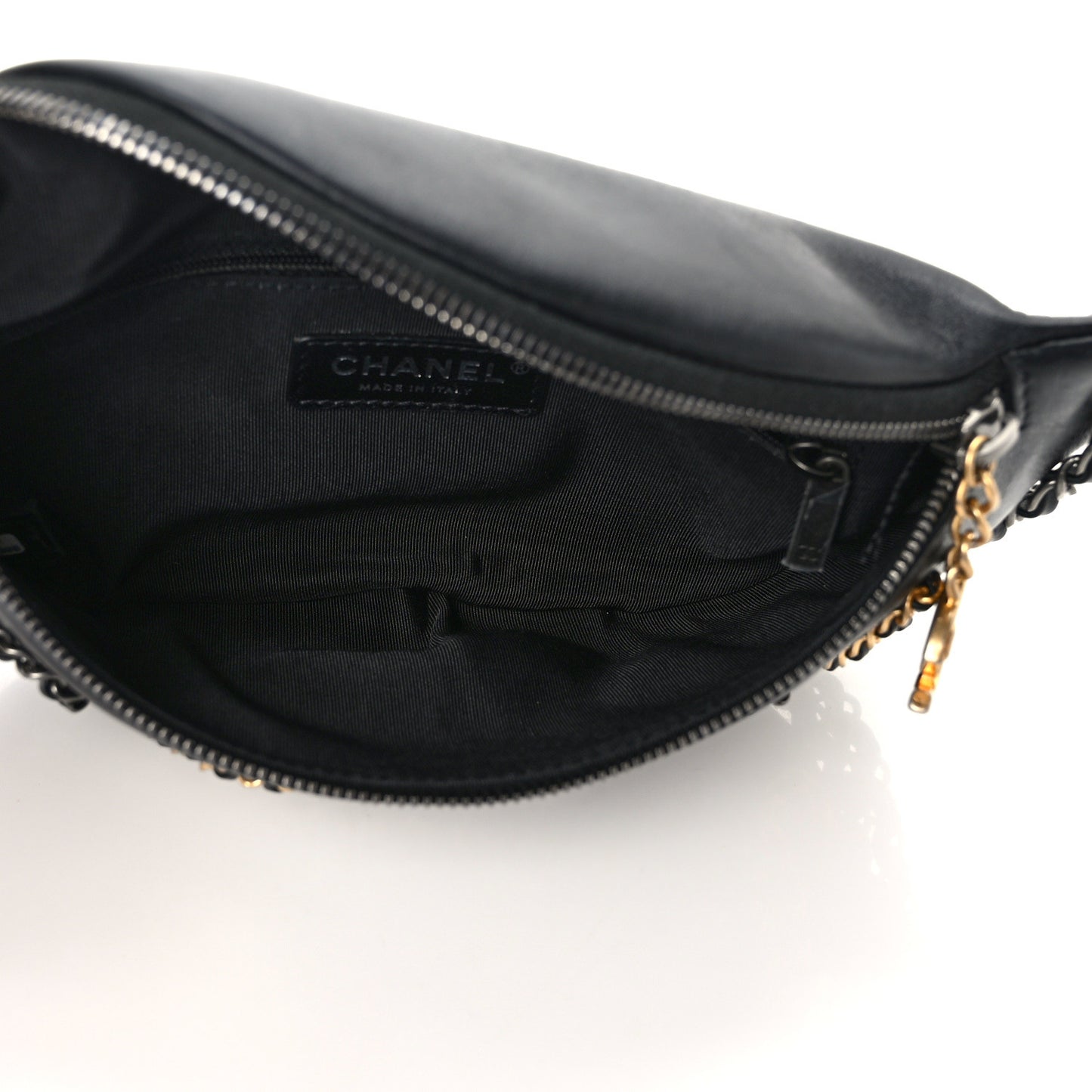 Calfskin Chain 20s Signe Waist Bag Black