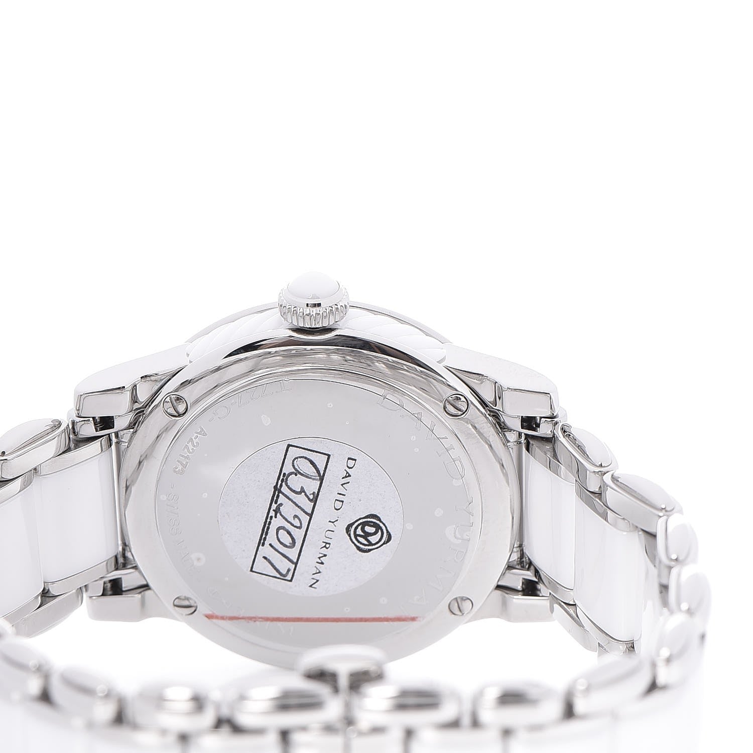 David Yurman Stainless Steel Ceramic Diamond 38mm Classic Quartz Watch White 6 of 11