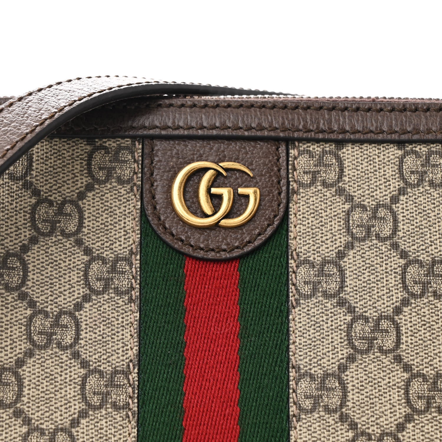 Gucci GG Supreme Monogram Web Small Ophidia Messenger Bag Beige Ebony New Acero 8 of 10