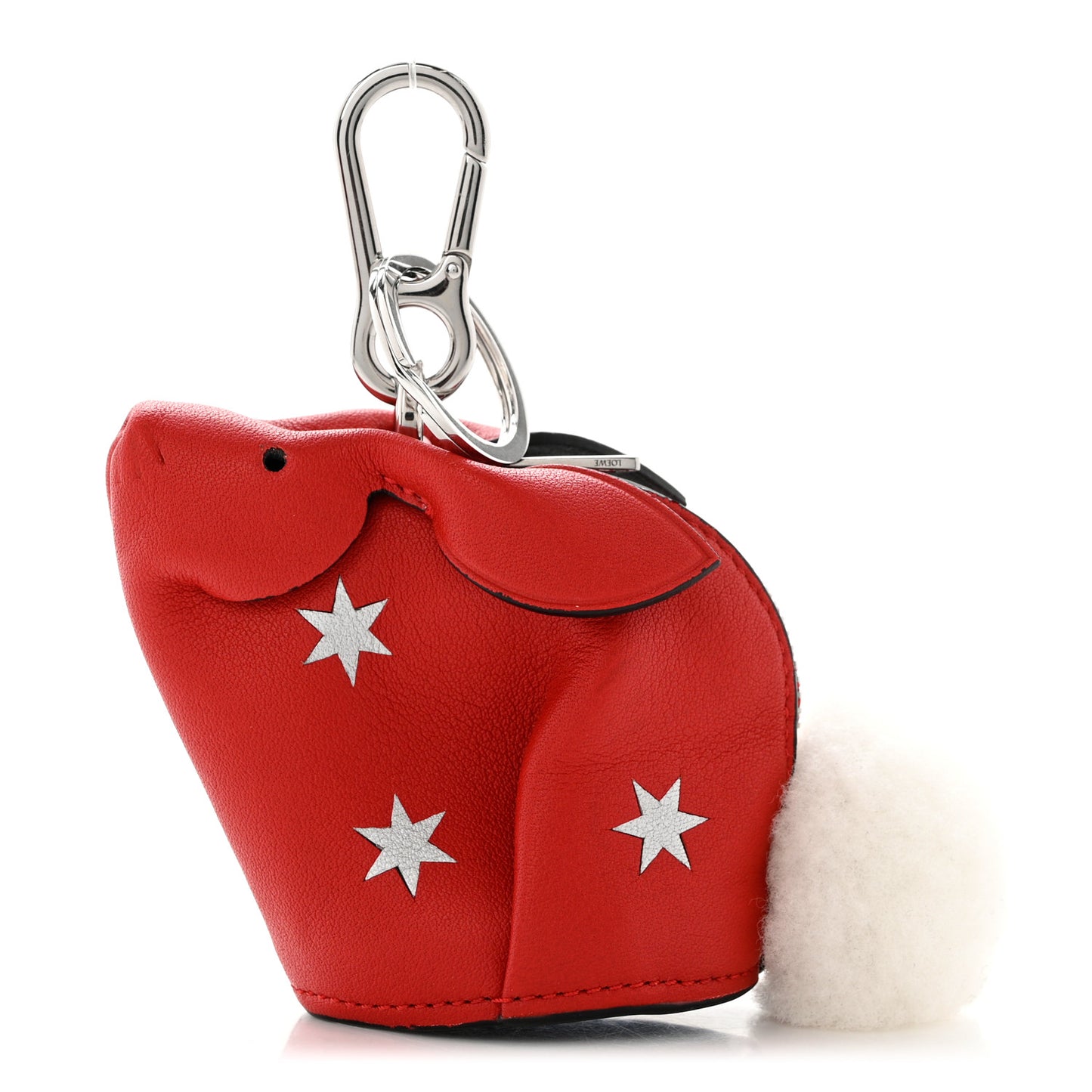 Calfskin Mini Star Bunny Charm Red