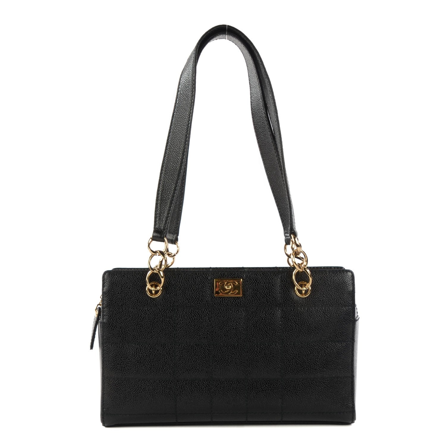 Chanel Caviar Square Stitched Shoulder Bag Black 1 of 7