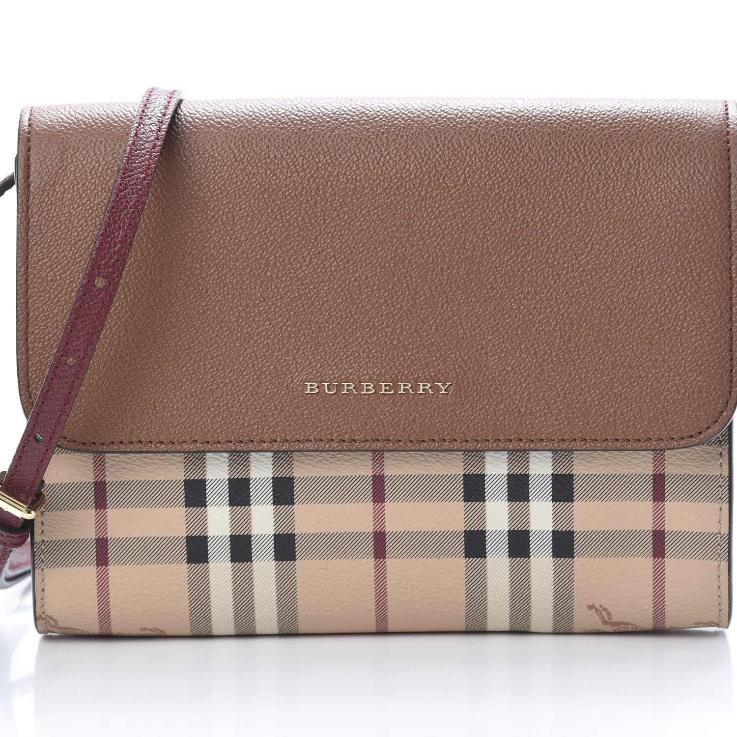 Burberry Haymarket Check Small Loxley Crossbody Bright Toffee 9 of 12