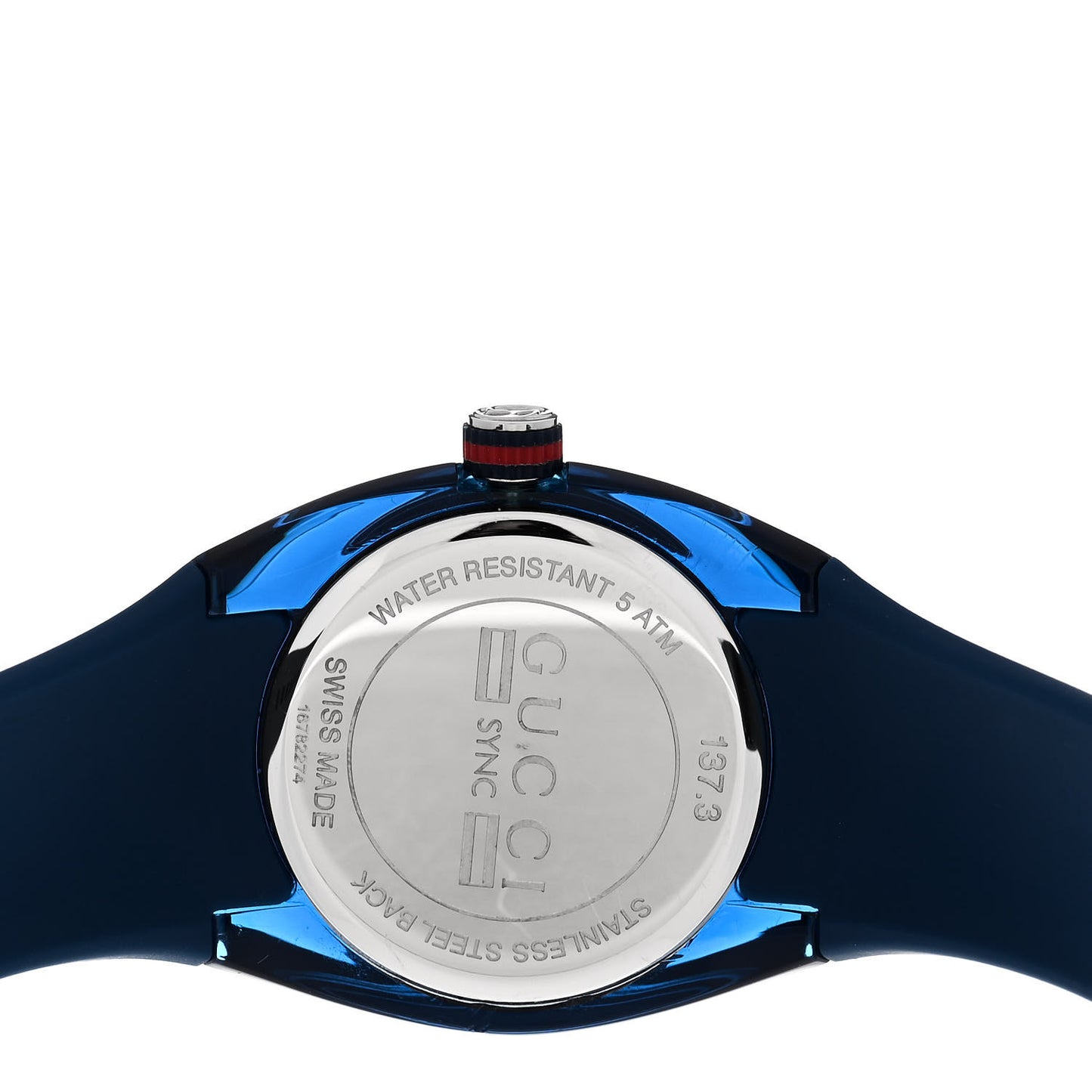 Stainless Steel Rubber 36mm Sync Web Quartz Watch Blue