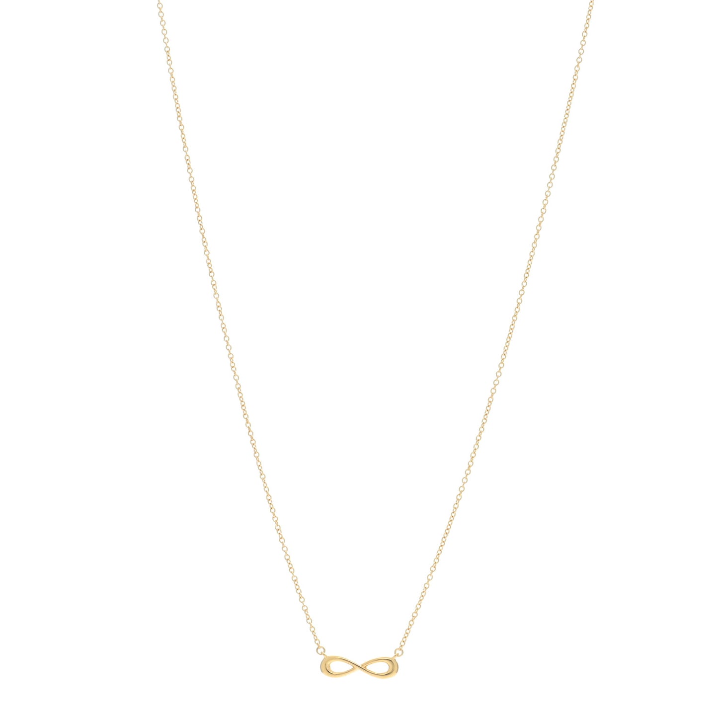 18K Yellow Gold Infinity Pendant Necklace