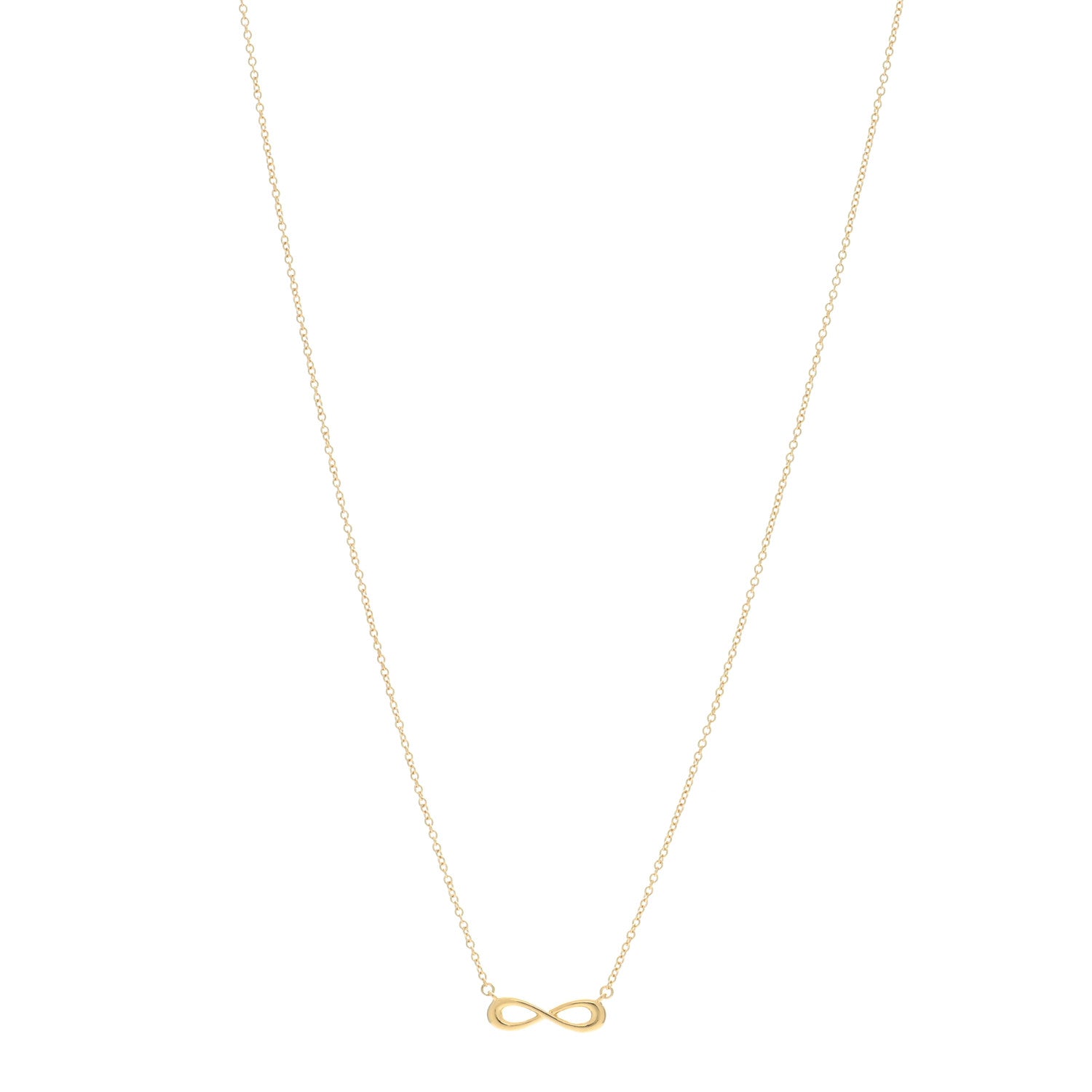 Tiffany 18K Yellow Gold Infinity Pendant Necklace 1 of 4
