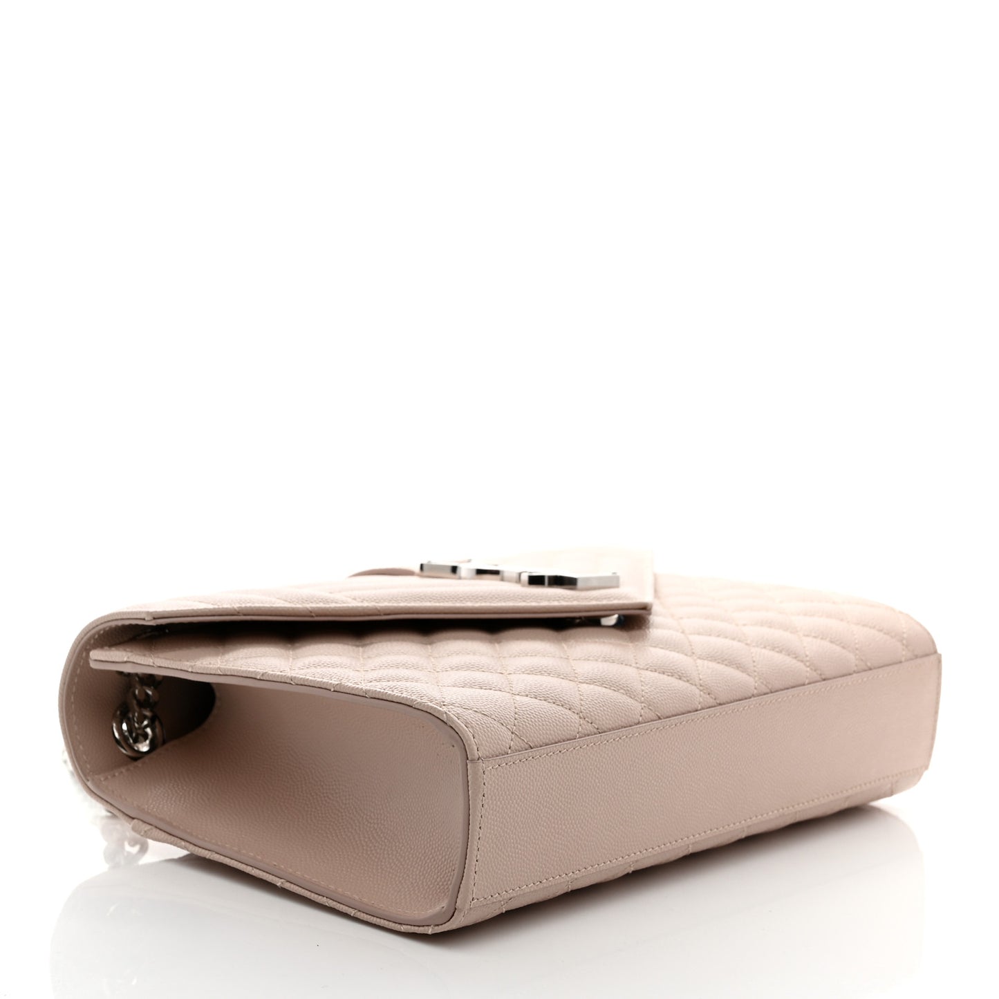 Grain De Poudre Textured Mixed Matelasse Medium Triquilt Monogram Satchel Marble Pink