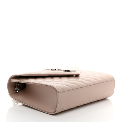 Saint Laurent Grain De Poudre Textured Mixed Matelasse Medium Triquilt Monogram Satchel Marble Pink 4 of 11