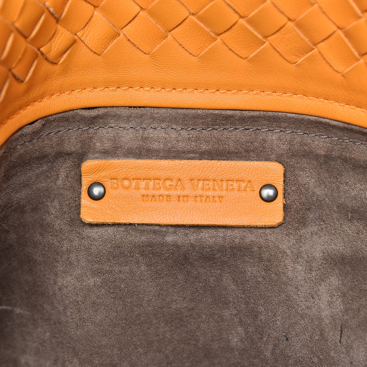 Nappa Intrecciato Medium Garda Bag Orange