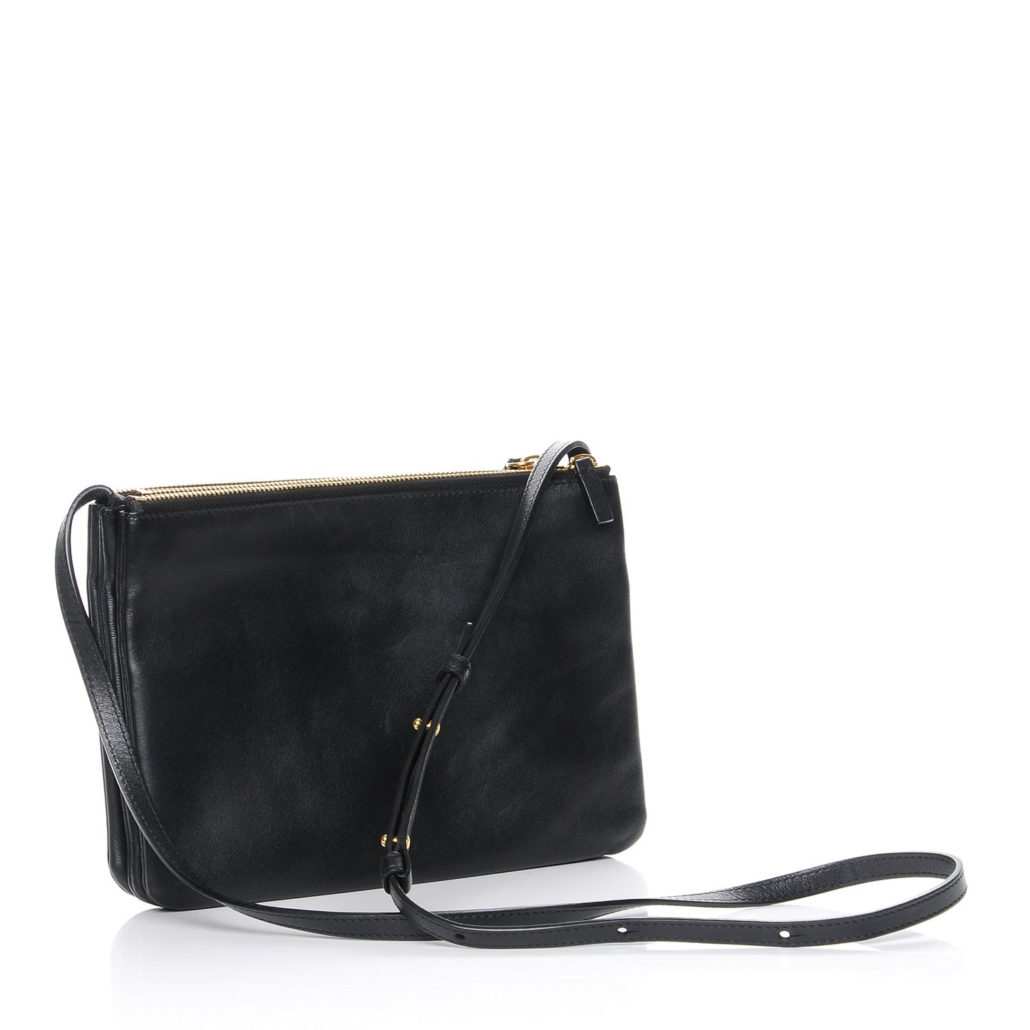 Smooth Lambskin Large Trio Crossbody Bag Navy Blue
