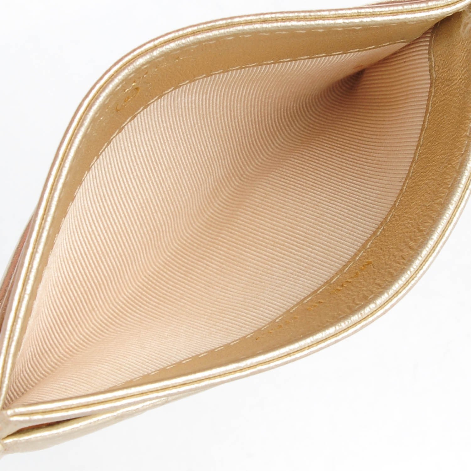 Chanel Metallic Lambskin Quilted CC Card Holder Gold 5 of 8