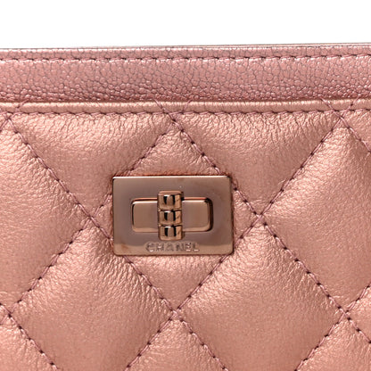 Chanel Metallic Caviar Quilted Reissue Card Holder Rose Gold 9 of 12
